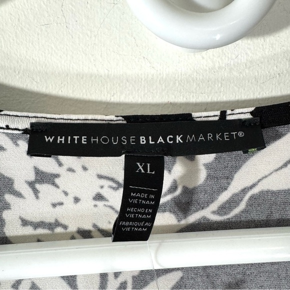 WHBM Black Wisteria Midi Wrap Dress NWT - Picture 12 of 14